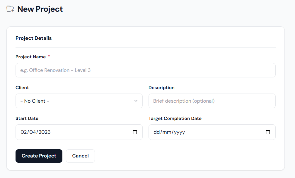 Create Project